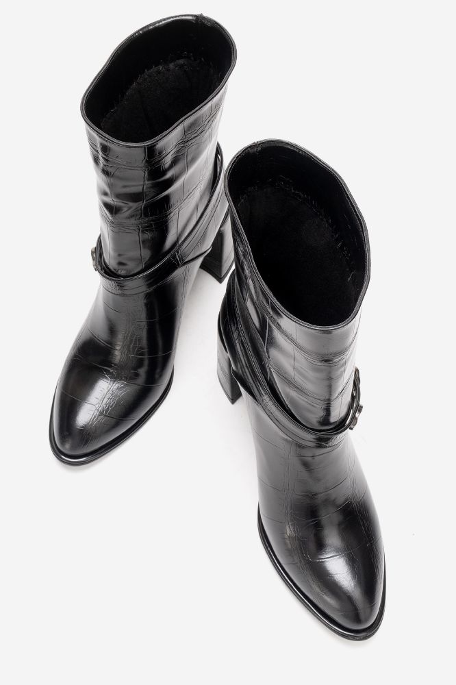 kadin-deri-kalin-topuklu-zimba-detayli-bot-SIYAH DESENLI-REY090-0103587_0